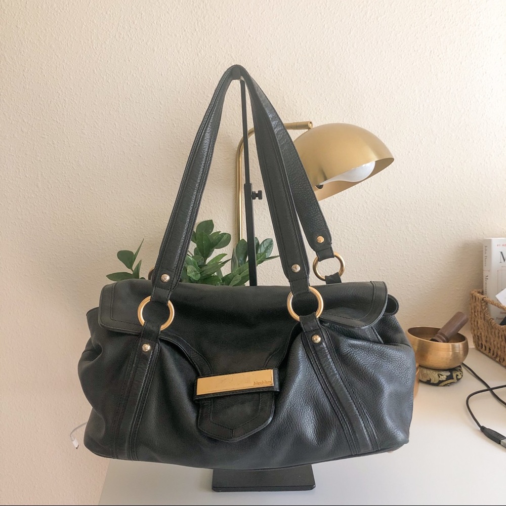 MaxMara Black Leather Shoulder Bag